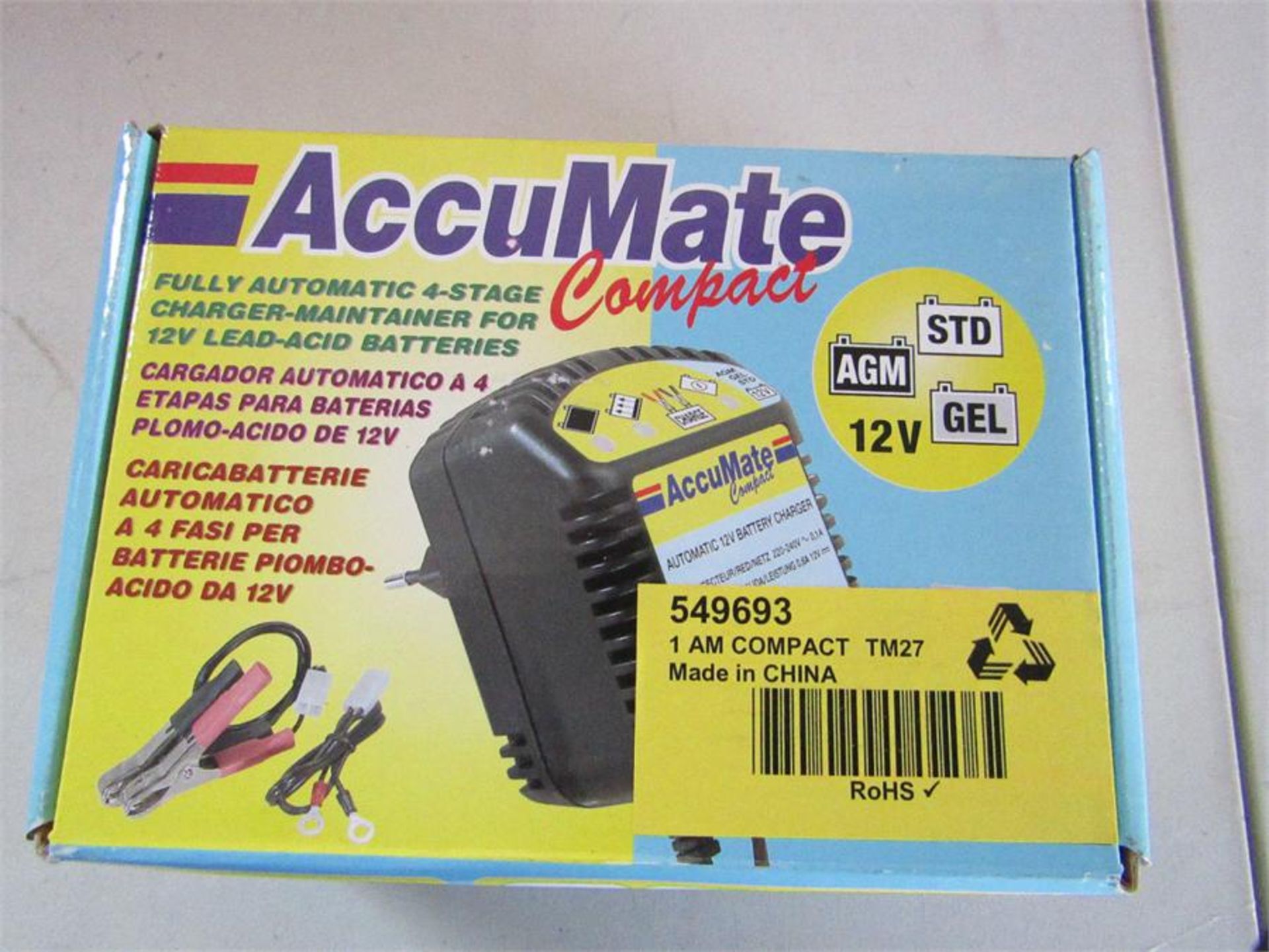 TecMate 12V @ 0.6A Battery Charger Euro Plug - Image 2 of 2