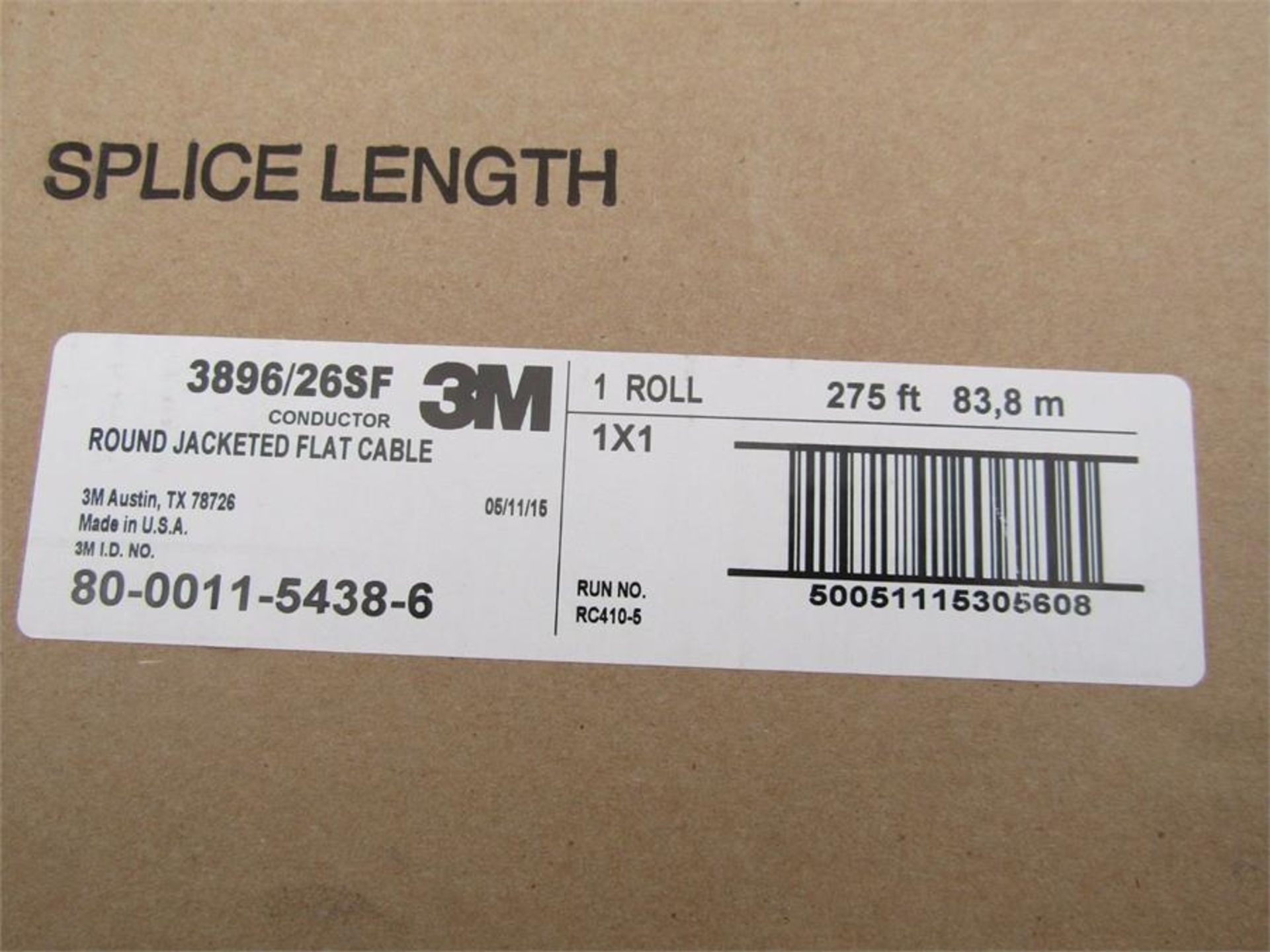 84m x 3M 3896 26 Way UnScreened Round Ribbon Cable, 15.88 mm Width 1005 8289728 - Image 2 of 3