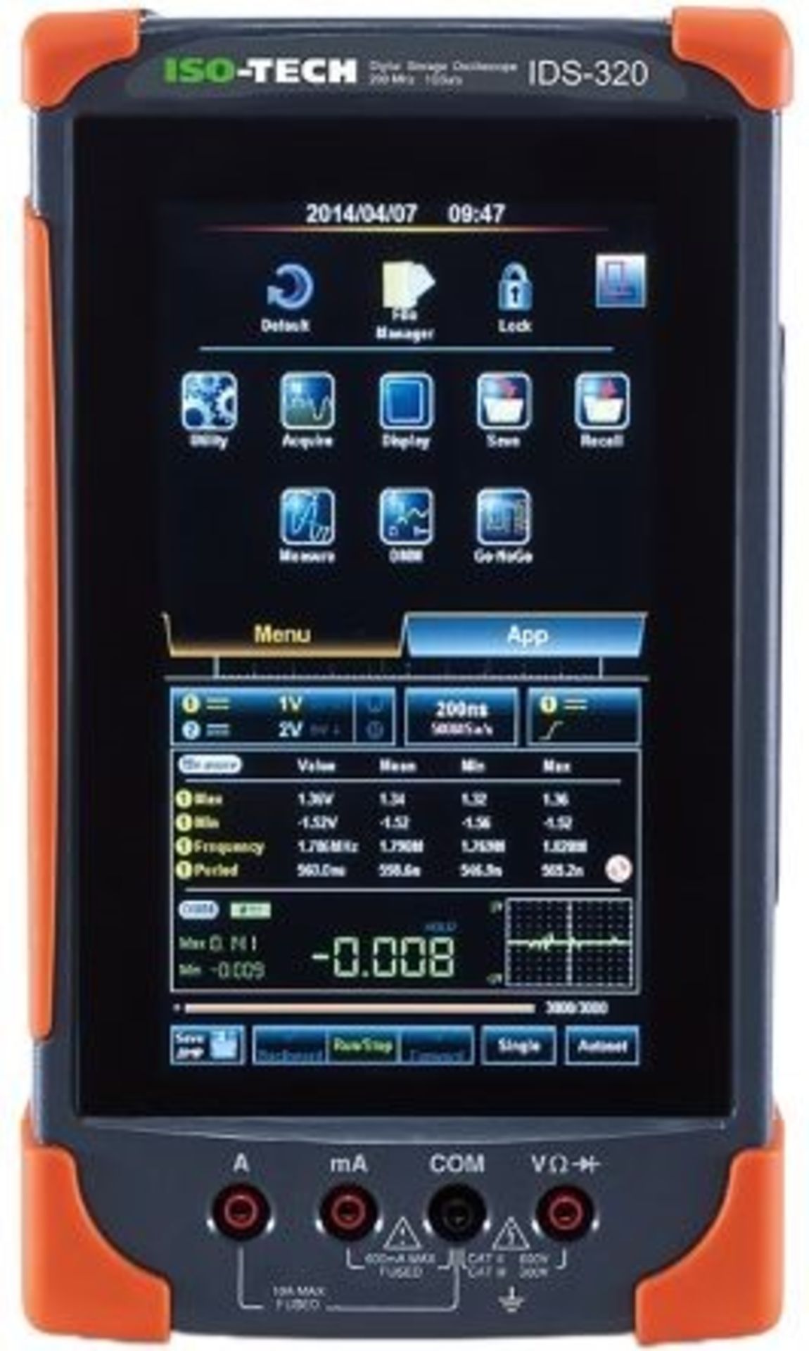 ISO-TECH GDS-300 Series 200MHz Digital Oscilloscope, Digital Storage, Portable, 2 Channels