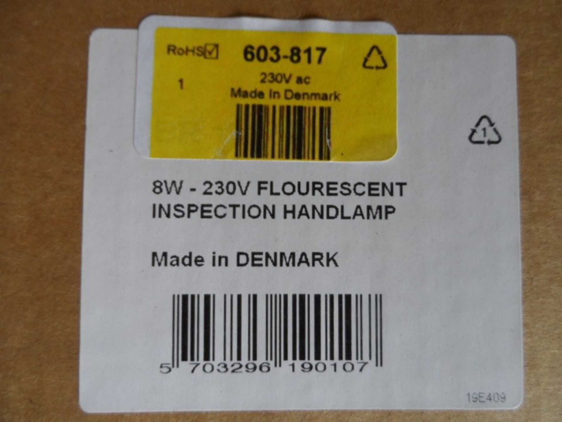 Inspection lamp - Fluorescent inspection handlamp 8W 240V -Briticent 1005 603817 - Image 2 of 2