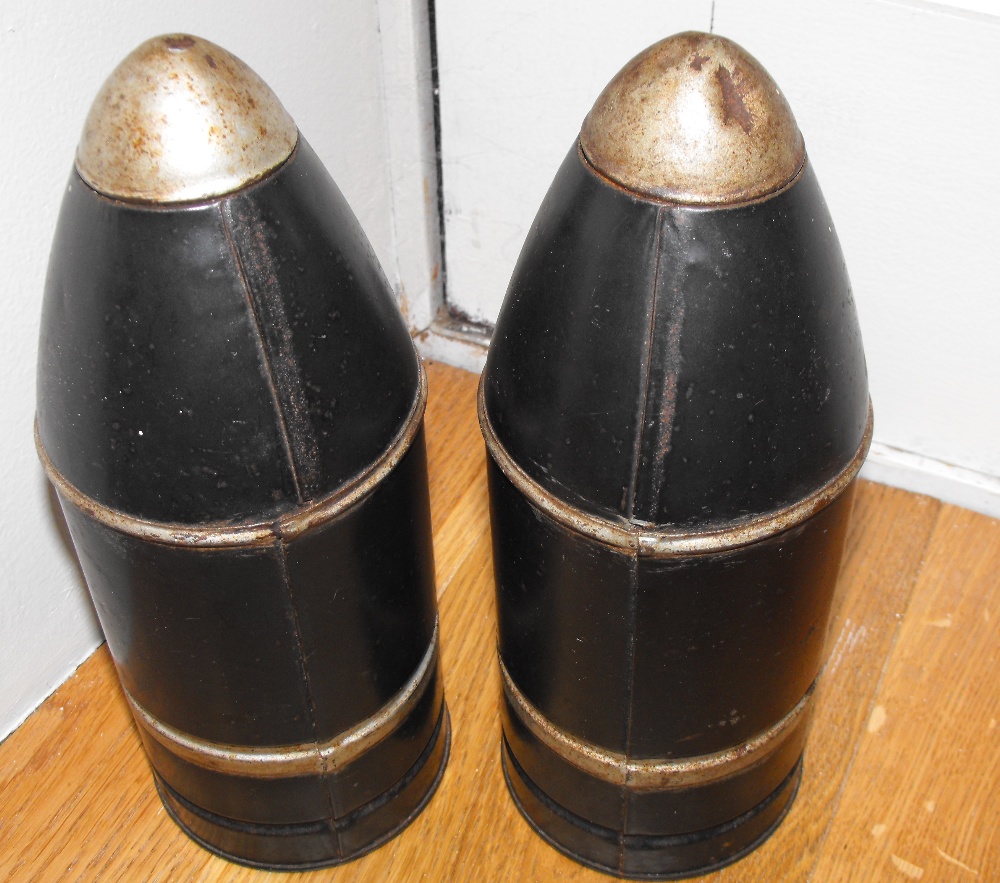 Pair of WW1 Bennington's Shell shaped Tea Caddies. - Image 6 of 6