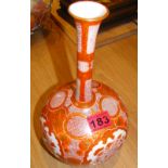 A antique Japanese Vase standing 12" tall and 6 1/2" at the widest.