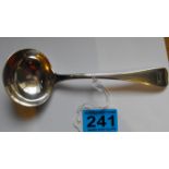 Antique Georgian Silver Toddy Ladle marked WC - 6 3/4" long with clean bowl.