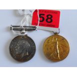 World War One Pair of Medals to the RAF.