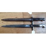 Antique Lot of German Bayonet and other - 17 1/2" overall each.