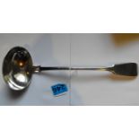 Scottish Provincial Silver William Jamesion-Aberdeen Soup Ladle - 13" long with clean bowl.