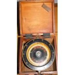 Vintage Boxed Japanese Marine Gimbal Compass - 6 1/2" diameter in box 7 1/2" square.