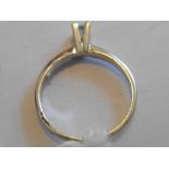 14kt Gold and Diamond Ring (UK - N 1/2) (US - 7) 2.2g.