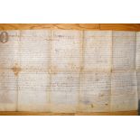 Group of 4 Scottish Vellum Land Charters dated 1630s-1660s with transcriptions.