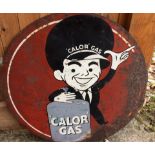 Vintage Calor Gas Enamel Sign - 23 inches diameter.