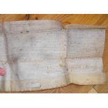 Lot of 4 Scottish 1600s Vellum Documents relating to Land Charters at Trowes-Lesmahagow