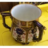 Royal Crown Derby Three Handled Jug - 5 1/2" tall and 6 1/2" wide.