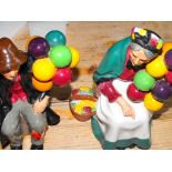 Pair of Royal Doulton Figures of The Balloon Man and the Old Balloon Seller.