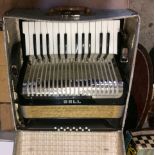 Vintage Case Bell Surbiton Accordion - 26 Piano Keys-14 Bass.