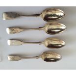 Group of 4 Scottish Silver Provincial Tea-Spoons by Rettie&Sons.