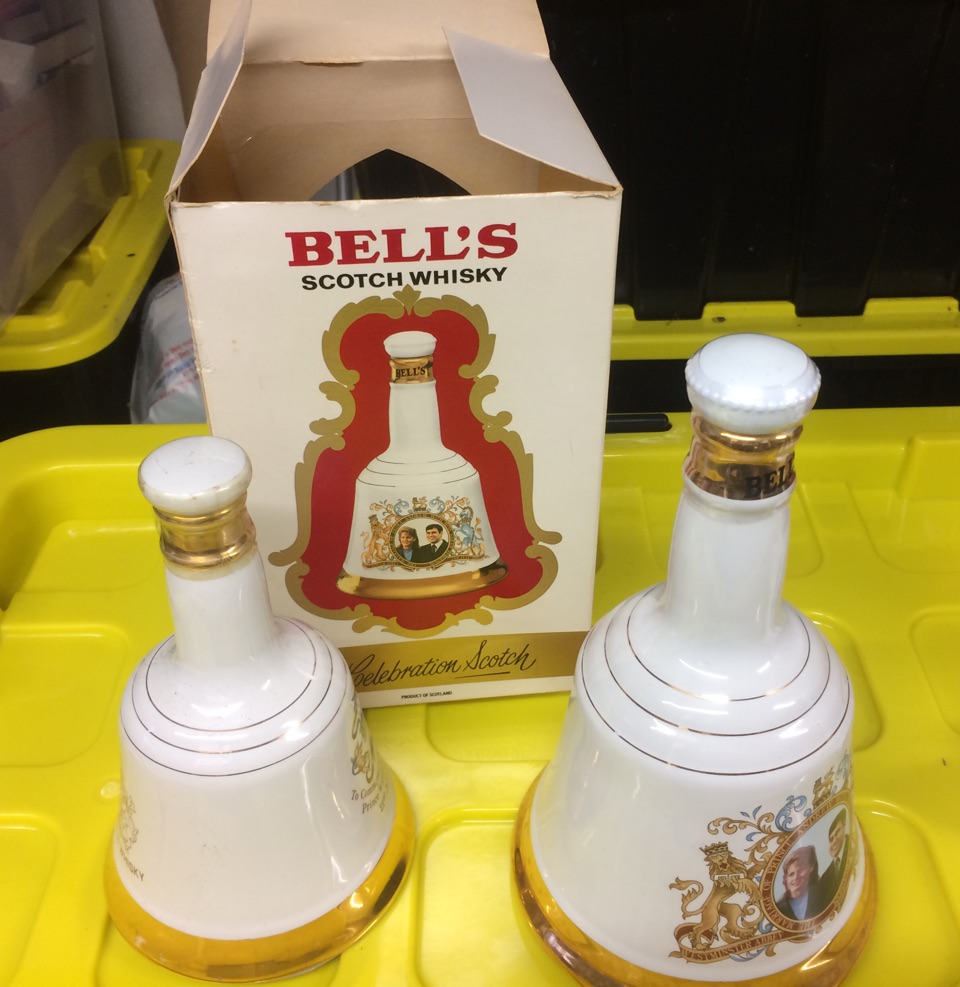 Lot of 2 Bells Decanters of Whisky (Full).