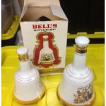 Lot of 2 Bells Decanters of Whisky (Full).