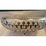 Vintage Pierced Birmingham Silver Bowl - 7 3/4" diameter - approx 260 grams in weight.