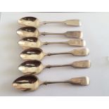 Set of 6 Victorian Glasgow Silver Tea-Spoons.