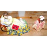 Pair of Royal Doulton Figures Solitude and Dinky Doo.