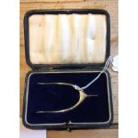 Vintage Boxed Set of Silver Wishbones - 3 1/2" long and 1 1/2" wide.