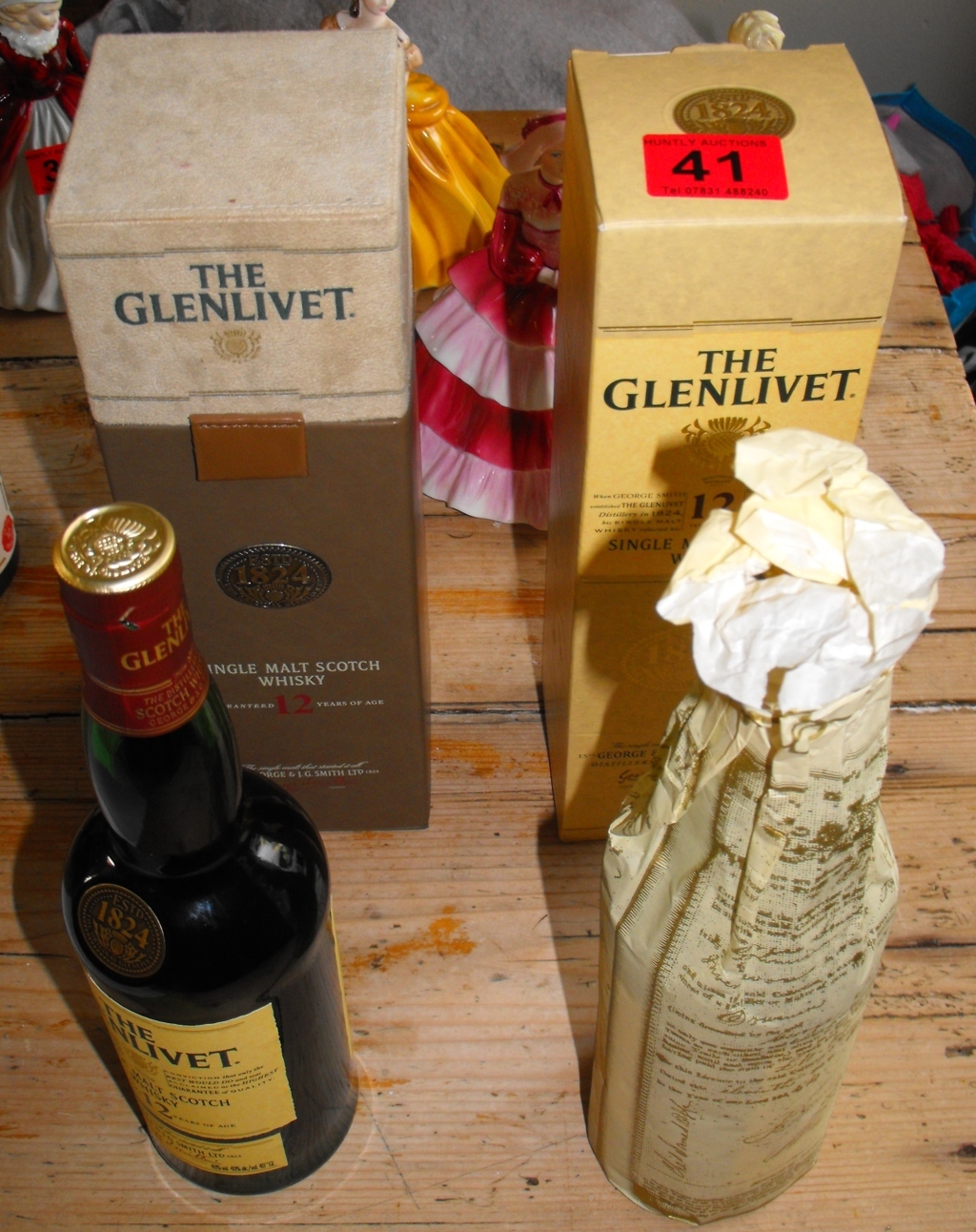 Pair of Bottles of 12 year old Glenlivet Whisky.