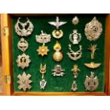 Lot of Cased Military Badges.
