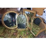Lot of 4 Vintage Mirrors.