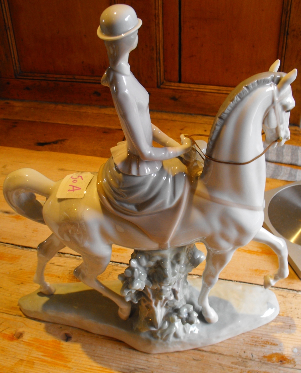 Vintage Lladro Horse and Rider 18" tall and 15" at the widest. - Image 4 of 6