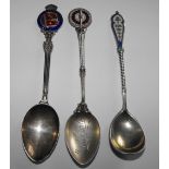 Trio of Silver Spoons to include Russian Silver and Enamel example.