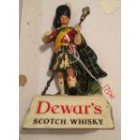 Vintage Dewar Scotch Whisky Advertising Figure 9 1/2" tall.