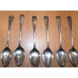 Lot of 6 Scottish Provincial Silver Tea Spoons by John McQeen of Banff.