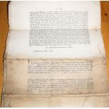 Lot of Vellum et Land Charter Documents early 1700s relating to the Trowes in the Lesmahagow Parish.