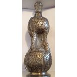 Vintage Chinese Silver Encased Decanter 13" tall.