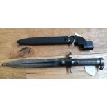 Vintage Short Bayonet and Spike Bayonet - 13 1/2" and 10 3/4" long.