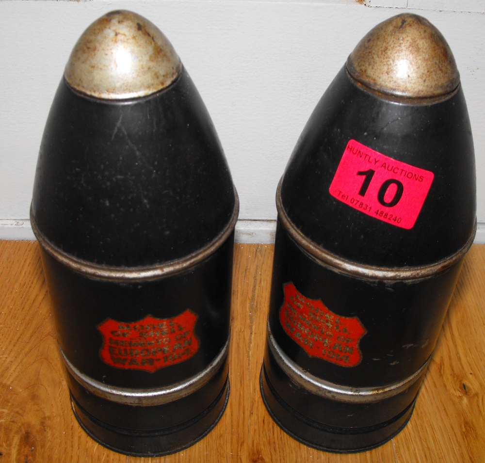 Pair of WW1 Bennington's Shell shaped Tea Caddies. - Image 2 of 6