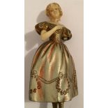 Vintage Ferdinand Preiss Bronze&Ivory Figure 6" tall - missing arm.