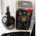 Boxed Bottle of Chivas Brothers Royal Salute Limited Edition Whisky with Cloth Bag.