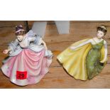 Pair of Royal Doulton Figures of Rebecca and Alexandra.