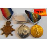 World War One Trio of Medals to the Royal Scots.