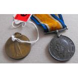 World War One Pair of Medals to the KOSB.