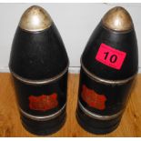 Pair of WW1 Bennington's Shell shaped Tea Caddies.