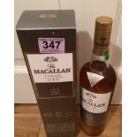 Boxed Bottle of The Macallan Fine Oak 10 Year old Malt Whisky.