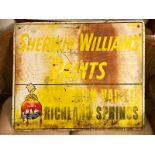 Vintage Sherwin Williams Metal Sign 91cm x 76cm.