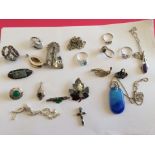 Lot of Silver Jewellery - Brooches etc.