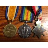 WW1 Trio of Medals to a 2957 Pte J. Jameson Durh L.I.