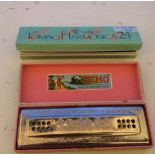 Lot of 2 Vintage Boxed Hohner Harmonicas.