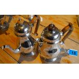 Antique Lot of 2 Silver Pots each 7 1/2" tall - total weight 1057 grams.