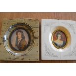 Lot of 2 Antique Framed Miniatures.