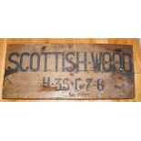 Scottish Wood Camp H.35.L.7.6 World War One Wooden Board Sign 28" x 12"-Belguim - Western Front.